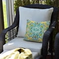 thumbnail image 4 of Outdoor Throw Pillow Covers Waterproof Tropic Accent Pillow Cases Fluffy Outdoor Cushion Covers for Garden and Patio Furniture Decoration, 16x16, 2 Pack, Damask Green, 4 of 6