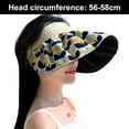 thumbnail image 2 of 56-58cm hat circumference female summer anti-ultraviolet sunshade sunscreen hat empty top cover face sun hat outdoor hat - Milky white, 2 of 5