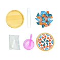 thumbnail image 4 of Kit de posavasos de mosaico BRI hecho a mano diseño creativo rosa para el día del maestro, 4 of 5