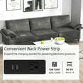 thumbnail image 6 of Costway Modern Modular Fabric 3-Seat Sofa Couch with Socket USB Ports & Metal Legs Grey, 6 of 10