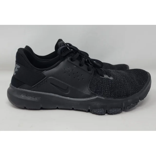 Ni - ke Ni - ke Mens Flex Control TR3 AJ5911-002 Triple Black Running Shoes Sneakers US 12
