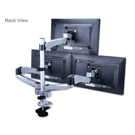 Mount It Height Adjustable Three Monitor Desk Mount Spring Arm