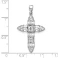 thumbnail image 4 of Auriga 925 Sterling Silver Rhodium-plated Cubic Zirconia Cross Pendant for Women(L- 29.53mm, W- 20.24mm), 4 of 6