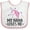 White and Pink, variant on Inktastic My Nana Loves Me Unicorn Girls Baby Bib