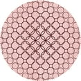 thumbnail image 1 of Ahgly Company Machine Washable Indoor Round Transitional Pink Bubble Gum Pink Area Rugs, 8' Round, 1 of 7