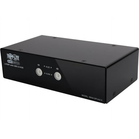 UPC: 0037332188625 | Tripp Lite 2-Port DisplayPort KVM Switch with Audio Cables & USB 3.0 Hub (B004-DPUA2-K)