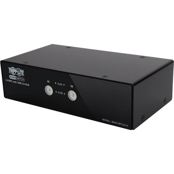 Tripp Lite by Eaton 2-Port DisplayPort KVM Switch with Audio Cables and USB 3.0 SuperSpeed Hub - 2 Computer(s) - 1 Local User(s) - 2560 x 1600 - 6 x USB - 3 x DisplayPort