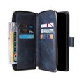 thumbnail image 6 of Feishell for Samsung Galaxy A12 (6.5 inch) Wallet Case for Women Men,Premium PU Leather Magnetic Clasp Zipper 9 Card Slots Folio Flip Holder Shockproof Purse Phone Case with Wrist Strap,Blue, 6 of 8