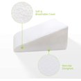 thumbnail image 4 of OasisCraft Bed Wedge Pillow, 12 Inch Wedge Pillow for Sleeping Bed Elevated Pillow Wedge, 1.5” Memory Foam Top with Removable Washable Cover (25"x24"x12") for Acid Reflux, Snoring, Heartburn, Reading, 4 of 7