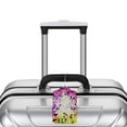 thumbnail image 5 of Disketp 4 Pcs Luggage Tag For Suitcase,Colorful Tie Dye Stained Glass 3 Leather Baggage Tag With Stainless Steel Loop Privacy Cover For Women Men Girls, 5 of 5