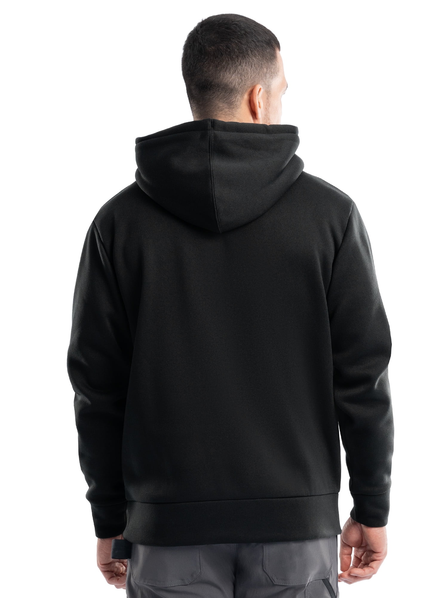 Wrangler Workwear Men's and Big Men's Relaxed Pullover Hoodie with Faux Shearling Lining, Sizes S-3XL