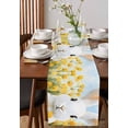 thumbnail image 2 of Table Runner Dresser Scarf 16 x 72 Inch Spring Bunny Yellow Flower Field Sky Watercolor Landscape Table Runners Non-Slip Heat Kitchen Dining Table Decor for Indoor Outdoor Home Party Decoration, 2 of 7