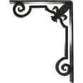 thumbnail image 4 of Ekena Millwork 2"W x 7 1/2"D x 10"H Fleur De Lis Wrought Iron Bracket, (Triple center brace), Antiqued Silver, 4 of 8