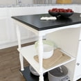 thumbnail image 2 of SEI Muxlow Rolling Kitchen Island w/ Storage, 2 of 4