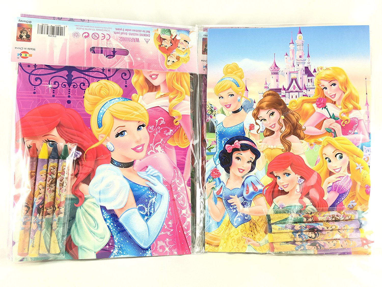 Party Favors Princess Coloring Book & Crayon Set 12 Pack ( Assorted Style)