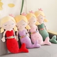 thumbnail image 5 of Peluche de algodón relleno de sirena grande de alta calidad para niñas, muñeca de trapo de princesa, almohada de vida marina, cojín, regalo para niños, 5 of 5