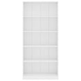 thumbnail image 2 of vidaXL 5-Tier Book Cabinet White 80x24x175 cm Engineered Wood, 2 of 5