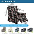 thumbnail image 3 of Renewold Skull Rose Extra Large Recliner Cover Soft Thick Sofa Protector 4 Pieces Reclining Sofa Slipcover Recliner Seat Cover with Elastic Bottom and Side Pocket, 3 of 8