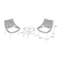 thumbnail image 3 of HOMETRENDS Skyler 3-Piece Patio Outdoor Chat Set - Beige, 3 of 9