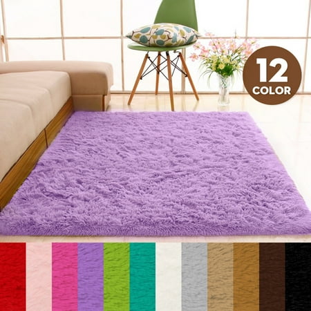 Modern Cozy Soft Fluffy Floor Rug Blanket Anti Skid Shag Shaggy Area Rug Bedroom Living Dining Room Lounge Carpet Yoga Mat Child Play Mat 35 4 X 62 9