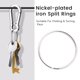 thumbnail image 1 of 100Pcs 50Mm Keyring Split Ring Set Heavy Duty Key Loop Sprung Hoop, 1 of 4