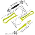 thumbnail image 2 of 2 Pieces Melon Baller Scoop Set, 4 In 1 Stainless Steel Fruit Scooper Seed Remover Melon Baller Carving Knife Double Sided Melon Baller for Watermelon, 2 of 4