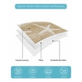 thumbnail image 5 of Quilts Full Size Bedding Set, Light Brown Coastal Starfish Lightweight Quilted Comforter, Nautical Summer Beach Ocean Soft Reversible Bedspread Coverlet with Pillow Covers for All Season, 78" x 90", 5 of 7