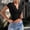 Black, variant on DuoJiaJ Womens Short Sleeve Top, V Neck Slim Fit Yoga Athletic Tee Black L