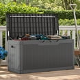 thumbnail image 6 of Homall 100-Gallon Outdoor Resin Deck Box for All-Weather Use Lockable Waterproof Storage Solution with Cushion Storage,Gray, 6 of 7