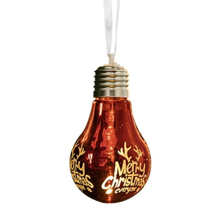 

6pcs Christmas Bulb Ornaments Xmas Tree Hanging Bulb Pendants Winter Christmas Series Pattern LED Bulbs Lights