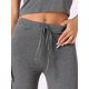 thumbnail image 5 of INSPIRAR CHIC Conjunto de 2 Piezas para Mujeres, Camiseta de Cuello Redondo de Manga Corta con Pantalones con Cuerda, Traje de Yoga S Sudadera Gris Oscuro, 5 of 5
