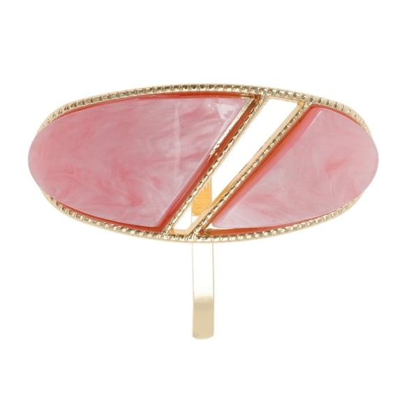 Unique Bargains 1 Pc Ponytail Buckle Hair Clip Hollow Out Hair Ponytail Cuff for Women Pink