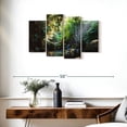 thumbnail image 3 of Elephant Stock Forest In Panama Wall Art - Horizontal Multi Panel Canvas - Living Room Wall Decor - Nature Multi Panel - Black And Green Decor - 36" x 22", 3 of 8