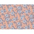 thumbnail image 2 of Zelouf Melodie Floral On Scuba Knit [Digi]  , Sewing, DIY, Crafts Fabric by the Yard, 814 Apricot/wht, 1 Yard, 2 of 2