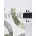 thumbnail image 6 of Sage Green Grey Tier Curtains 24 Inch Length,Sheer Curtains for Bedroom Living Room Window Geometric Circle Modern Abstract Simple Art Small Half Window Kitchen Curtains & Drapes 27.5"x24" 2 Panels, 6 of 6