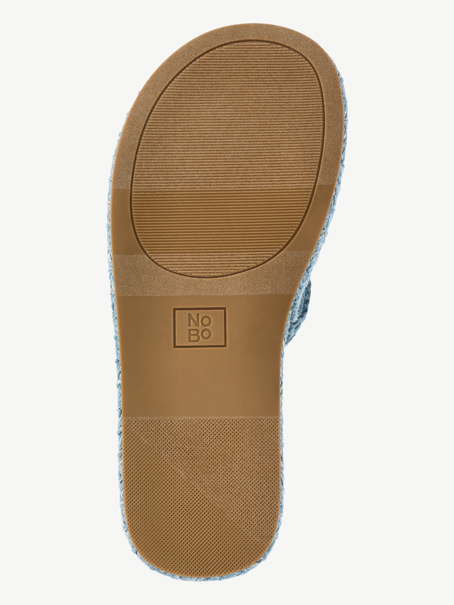 No Boundaries Raffia Platform Thong Sandals, Women's