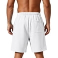 thumbnail image 4 of Heavyweight Thick Men's Sweat Shorts Baggy Sweatpants Mens Lounge SweatShorts White 2XL, 4 of 8