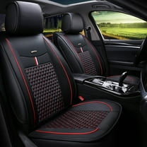 Maidao Car Seat Covers Leather Full Set for BMW for X4 2014-Present 5 Seats Waterproof Soft Front Rear Cushion Protector Black and Red