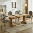 thumbnail image 3 of French Country Dining Chairs Set of 4, Gray Kitchen & Dining Room Chairs, Velvet Kitchen Chairs, Tufted Upholstered, Wood Legs, Sillas De Comedor (Velvet, Grey, 4 Pcs), 3 of 12