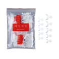thumbnail image 1 of Uñas francesas blancas con forma de media luna, uñas postizas para manicura casera y salón. 5 piezas, 1 of 9