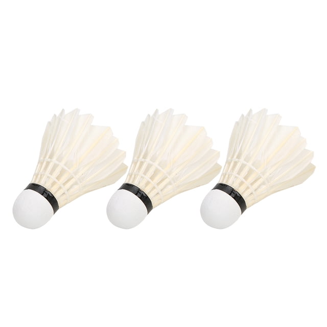 Atrenamiento 3pcs bádminton shuttlecocks shuttlecocks plumas de pato bolas de atrenamiento a prueba de viento para el sportswite al aire libre