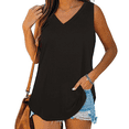 thumbnail image 2 of Aricy Women's Summer Casual Plus Size Tank Top V-Neck Classic Tops Basic Casual Sleeveless Loose T-Shirt Tunic Flowy Blouses Tank Tops For Women, 2 of 6