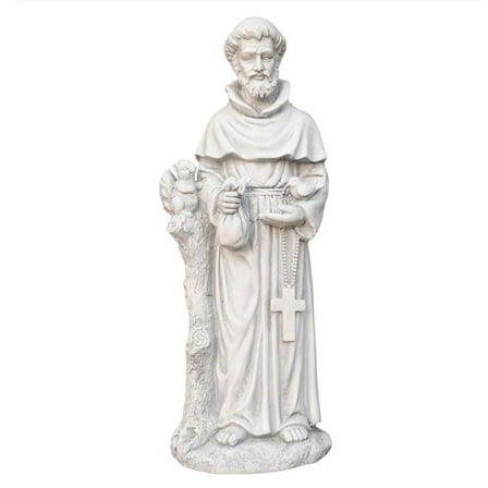 Direct Wicker GS-24938F-AN 31.1' Tall Magnesium Oxide Statue St. Francis of Assisi Garden  Spiritual Dcor