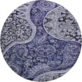 thumbnail image 2 of Addison Rugs Mayfield Premium Machine Washable Transitional Swirl Navy Round Rug, 8' x 8', 2 of 5
