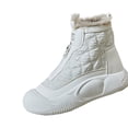 thumbnail image 5 of Xucatan Women's Fashion Platform Front Zipper Warm Snow Boots Comfortable Round Toe Add Fleece for Warmth Lined High Top Soft Bottom Anti-Slip Orthopedic Ankle Booties Gift, 5 of 7