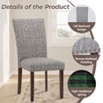 thumbnail image 3 of Mid-Century Fabric Dining Chairs Set of 2 with Nailhead Detail and Wooden Legs, Upholstered Side Chairs for Kitchen and Dining Room – Flower, 3 of 6