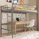 thumbnail image 1 of Tamaño individual size metal loft cama comes con ladder y guardrail heavy-duty 400 lbs capacity no necesita colchón base easy to assemble gris-moderno loft cama style, 1 of 7