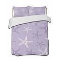 thumbnail image 2 of Quilts Twin Size, Vintage Lilac Starfish Soft Comforter Bedding Set for Bed, Summer Coastal Beach Marine Life Lightweight Quilted Bedspread with Pillow Cover(2 Pieces) for All Season, 68x86 Inch, 2 of 9