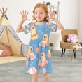 BZSMCE Short Sleeve Dress A-line Silhouette Capybara Balloon Car ...