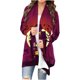 thumbnail image 1 of ICHUANYI Clearance Women's Fashion Halloween Printed Long Sleeved Cardigan Jacket Tops(Wine, XL) ICHUANYI WER2023081511489, 1 of 5